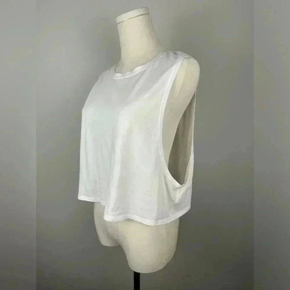 Lululemon Muscle Love Crop Tank *Tencel White Size 12 - Picture 7 of 11